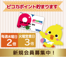 ピコカポイント貯まります