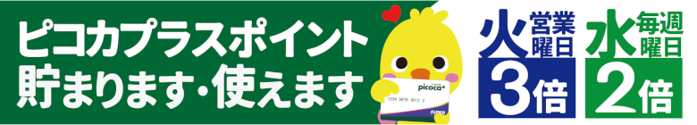 ピコカプラスポイント貯まります・使えます